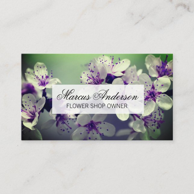 Flower | Flower Shop | Florist Business Card (Front)