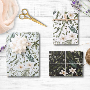 Flower Foliage Watercolor Seamless Floral Pattern Wrapping Paper Sheet