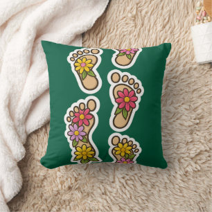 Flower Footprints – Walk in Beauty and Joy Cushion