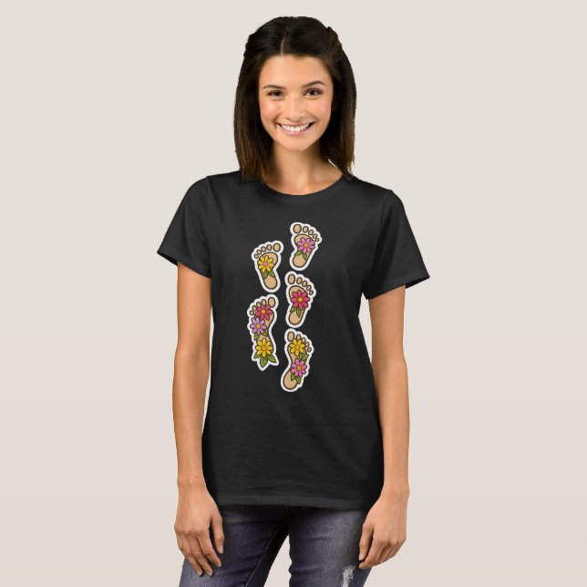  Flower Footprints – Walk in Beauty and Joy T-Shirt (Front Full)