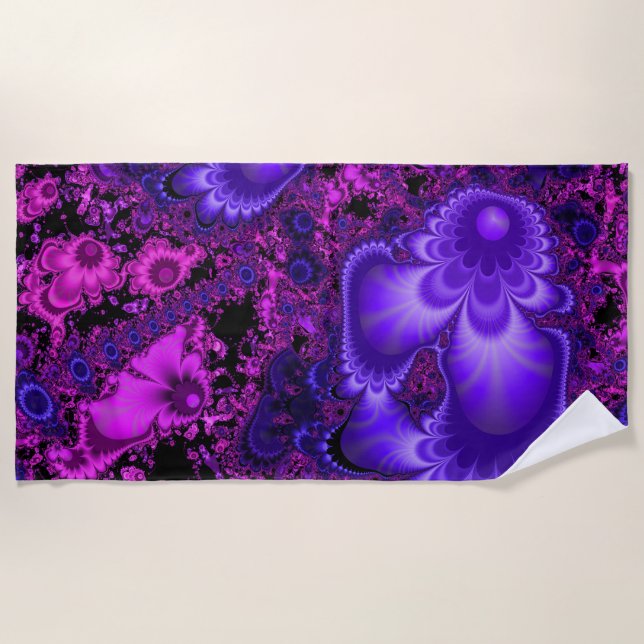 Flower Fractal Beach Towel (Front)