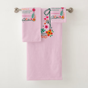 Flower Frame Glamma Grandma Grandmother Definition Bath Towel Set