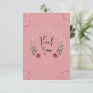 Flower Frame Thank you card