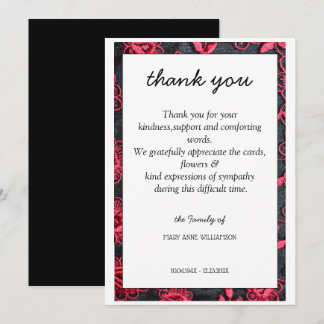 flower frame thank you card Invitation