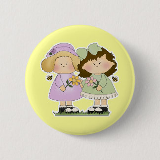 Flower Friends Girls 6 Cm Round Badge