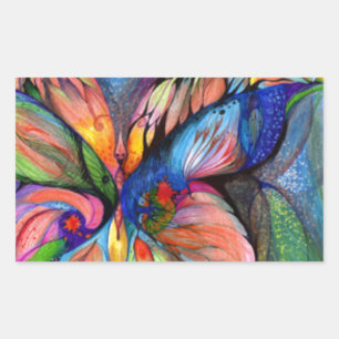 Flower from dreamland rectangular sticker