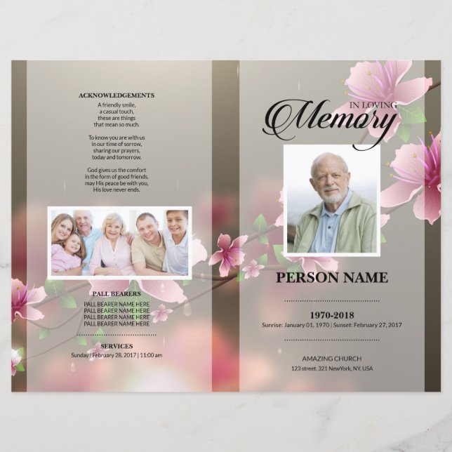 Flower Funeral Template (Front)