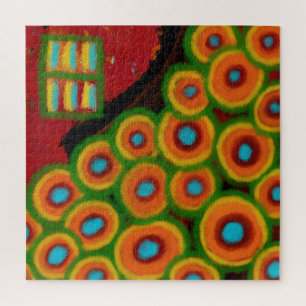 Flower Garden, Abstract Digital Painting Jigsaw Puzzle
