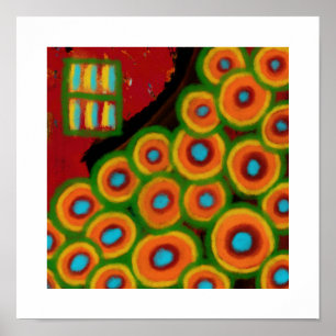 Flower Garden, Abstract Digital Painting Poster