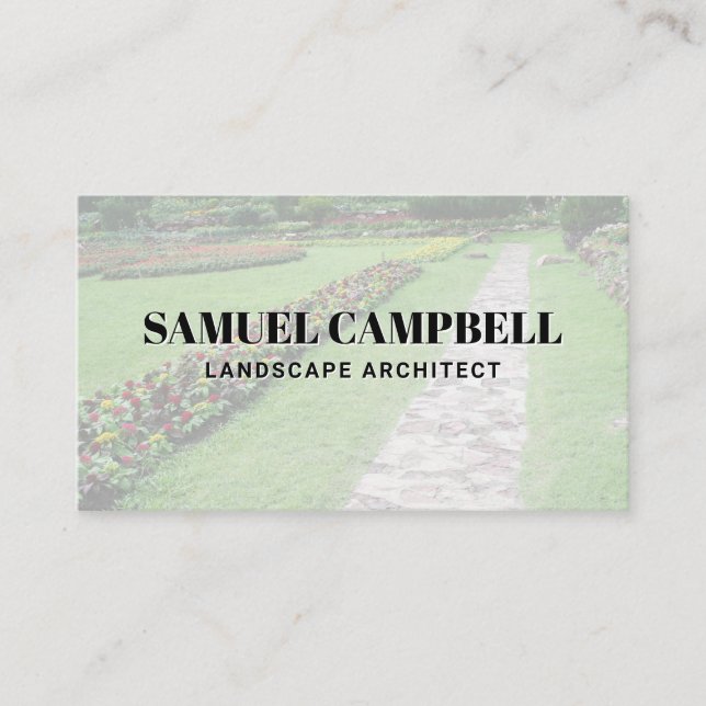 Flower Garden and Walk Way Business Card (Front)