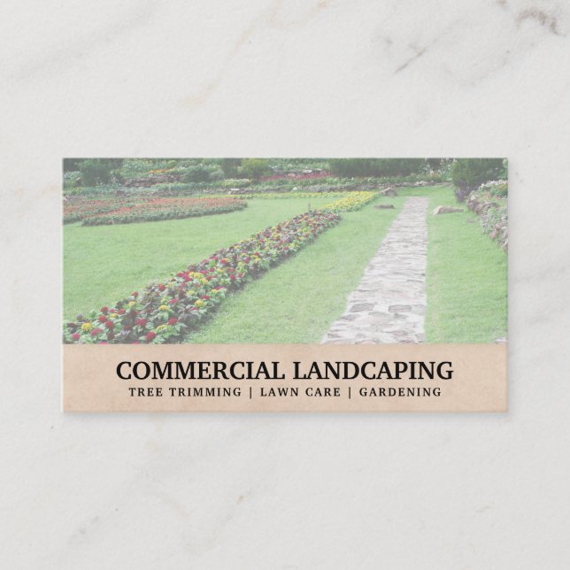 Flower Garden and Walk Way Business Card (Front)