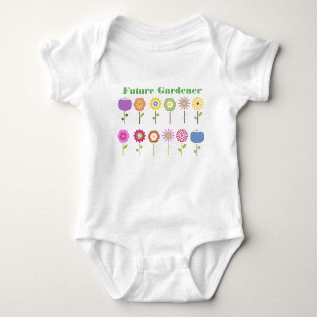 Flower Garden Baby Bodysuit (Front)