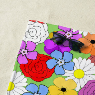Flower Garden  Beach Towel