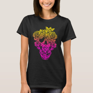 Flower Garden Beautiful Death Skull Compost T-Shirt
