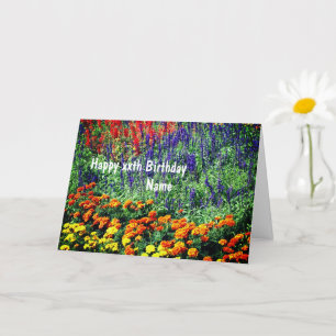 Flower Garden Beauty Personalised Birthday  Card