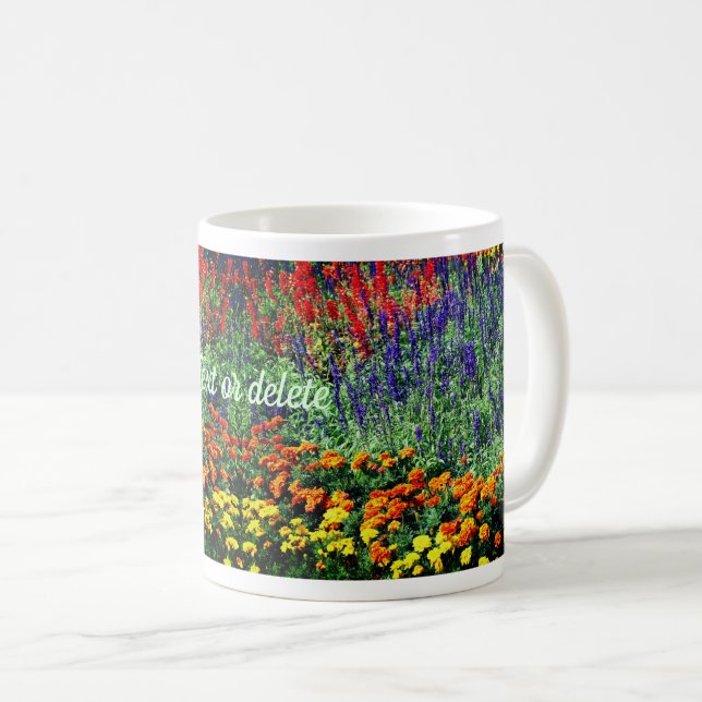 Flower Garden Beauty Personalised  Coffee Mug (Front Right)
