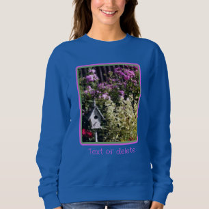 Flower Garden Birdhouse Painting Personalised  Sweatshirt