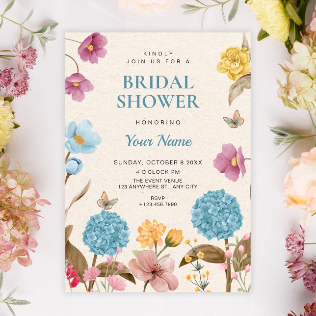 Flower garden bridal shower invitation (Creator Uploaded)