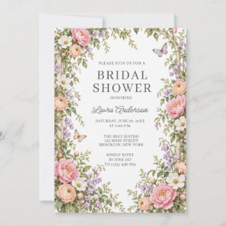 Flower Garden Bridal Shower Invitation