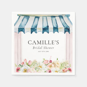Flower Garden Bridal Shower Invitation Napkin