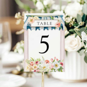 Flower Garden Bridal Shower Table Number