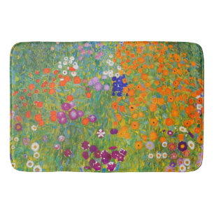 Flower Garden by Gustav Klimt Bath Mat