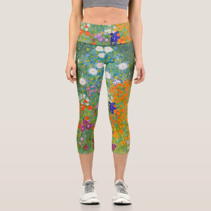 Flower Garden by Gustav Klimt  Capri Leggings