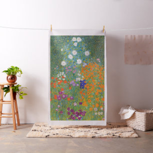 Flower Garden by Gustav Klimt Fabric