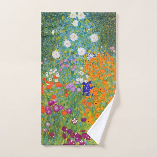 Flower Garden by Gustav Klimt Hand Towel (Hand Towel)