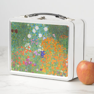 Flower Garden by Gustav Klimt Metal Lunch Box