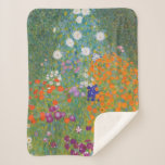 Flower Garden (by Gustav Klimt) Sherpa Blanket<br><div class="desc">This design features a painting by Austrian artist Gustav Klimt (1862–1918). It is a depiction of a beautiful flower garden in Klimt's typical impressionist style. The flowers almost look like they're overflowing, and it's impossible not to feel uplifted by their beauty. The original work was completed in 1907 and its...</div>