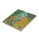 Flower Garden by Gustav Klimt Tile<br><div class="desc">Please visit my store for more interesting design and more colour choice => zazzle.com/colorfulworld*</div>