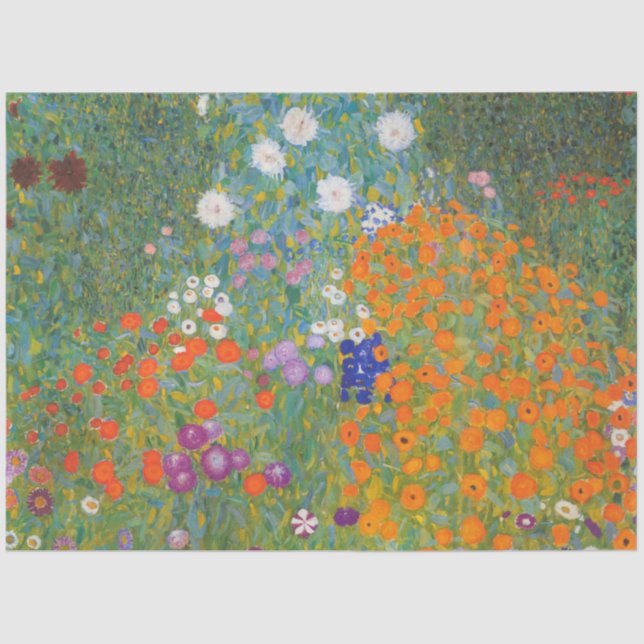 Flower Garden (by Gustav Klimt) Tissue Paper (Front)