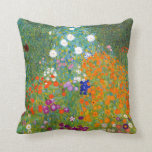 Flower Garden by Gustav Klimt Vintage Floral Cushion<br><div class="desc">Bauerngarten / Flower Garden / Cottage Garden vintage art painted in 1905 by Austrian Symbolist & Art Nouveau Artist Gustav Klimt (1862-1918)</div>