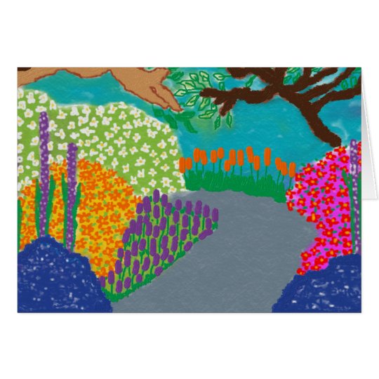 Flower garden card