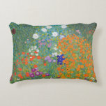 Flower Garden Colourful Landscape Gustav Klimt Decorative Cushion<br><div class="desc">An accent pillow with the fine art oil painting by Gustav Klimt (1862-1918),  Flower Garden (c. 1906) or Bauerngarten. A colourful landscape of petunias,  asters,  and other flowers in the garden from the Art Nouveau period.</div>