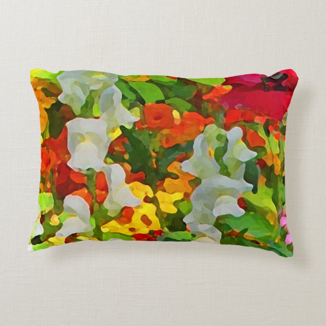 Flower Garden Colours Accent Pillow (Back)