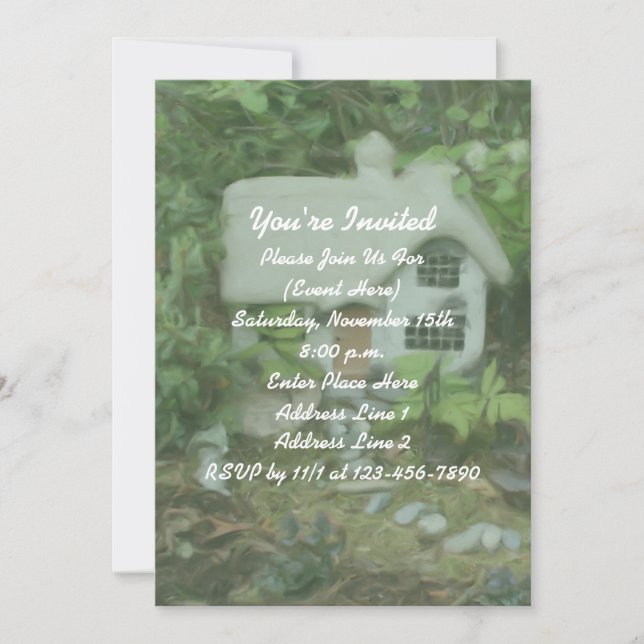 Flower Garden Cottage Painting Party Invitation (Front)