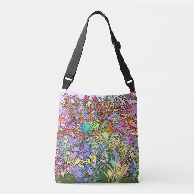 Flower Garden  Crossbody Bag (Front)