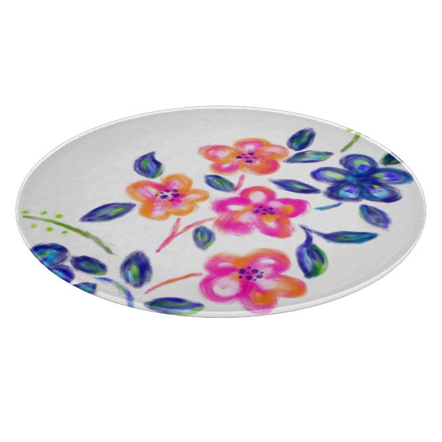 Flower Garden Cutting Board (Corner)