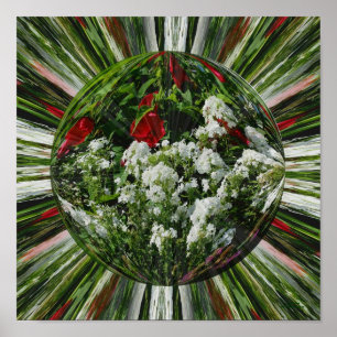Flower Garden Energies Floral Abstract  Poster