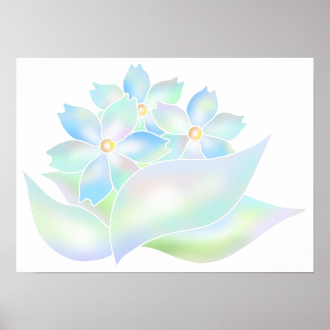 Flower garden enveloped in light. poster (Front)