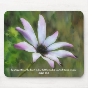 Flower Garden Faith Bible Verse Mouse Pad