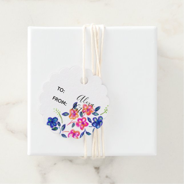 Flower Garden Favour Tags (In Situ)