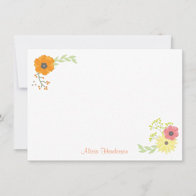 Flower Garden Flat Note Cards (Front)