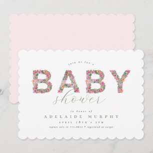 Flower Garden Floral Baby Shower Invitation