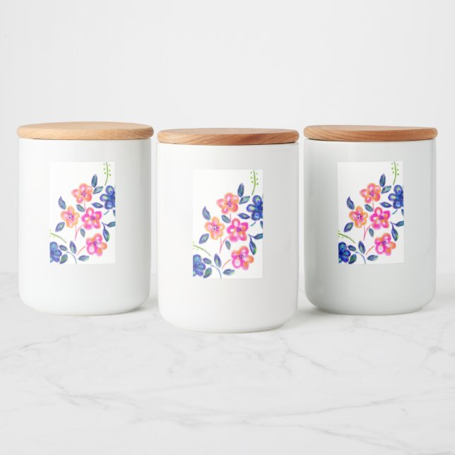 Flower Garden Food Label (Bottles)