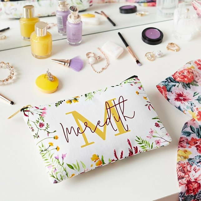 Flower garden frame personalised accessory pouch (Creator Uploaded)