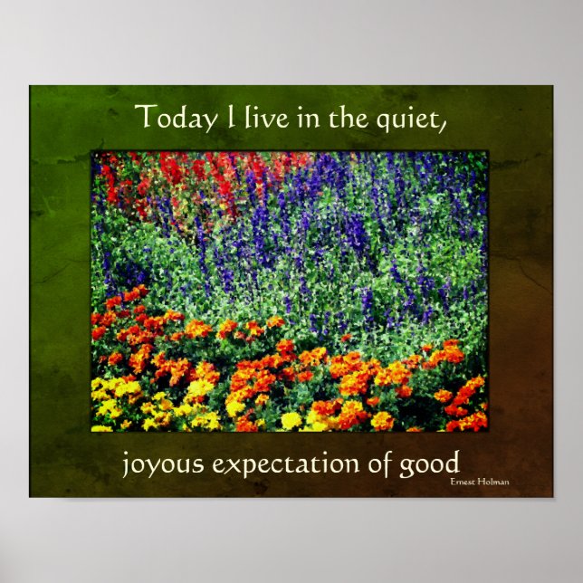 Flower Garden Goodness Inspirational Quote  Poster (Front)