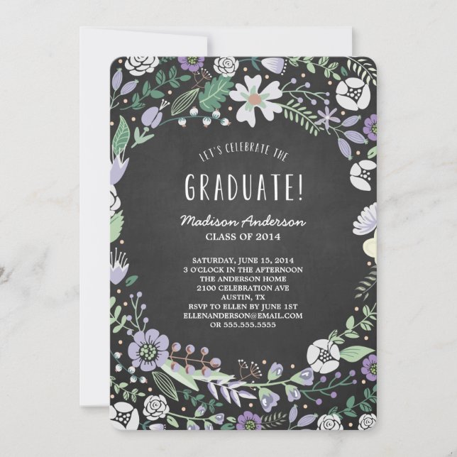 Flower Garden | Graduation Party Invitation (Front)